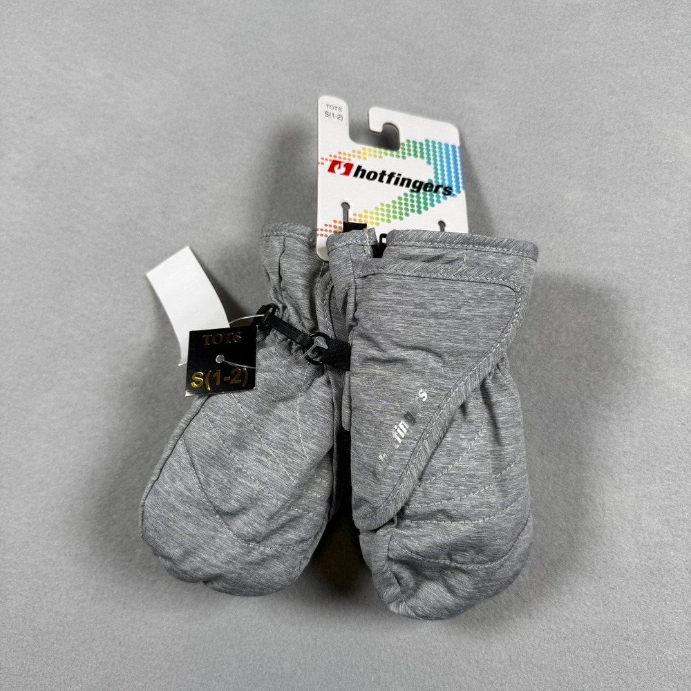 Hotfingers Kids S Zip N Slide Mittens Gray Heathered Snow Waterproof Insulated